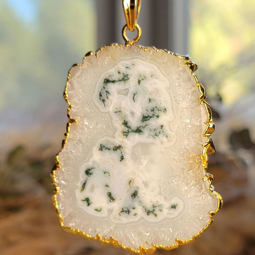 Radiant Solar Quartz Pendant, Gold-Plated Gemstone Necklace on 22" Gold Chain